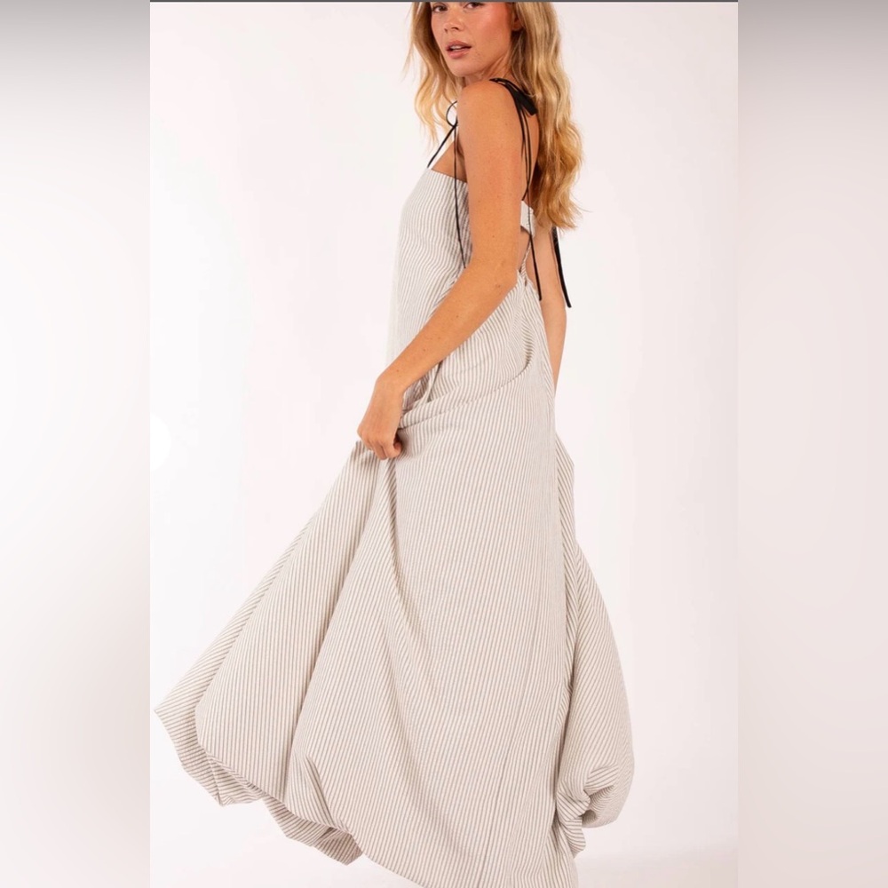 Heyson Striped Maxi Dress with Bubble Hem